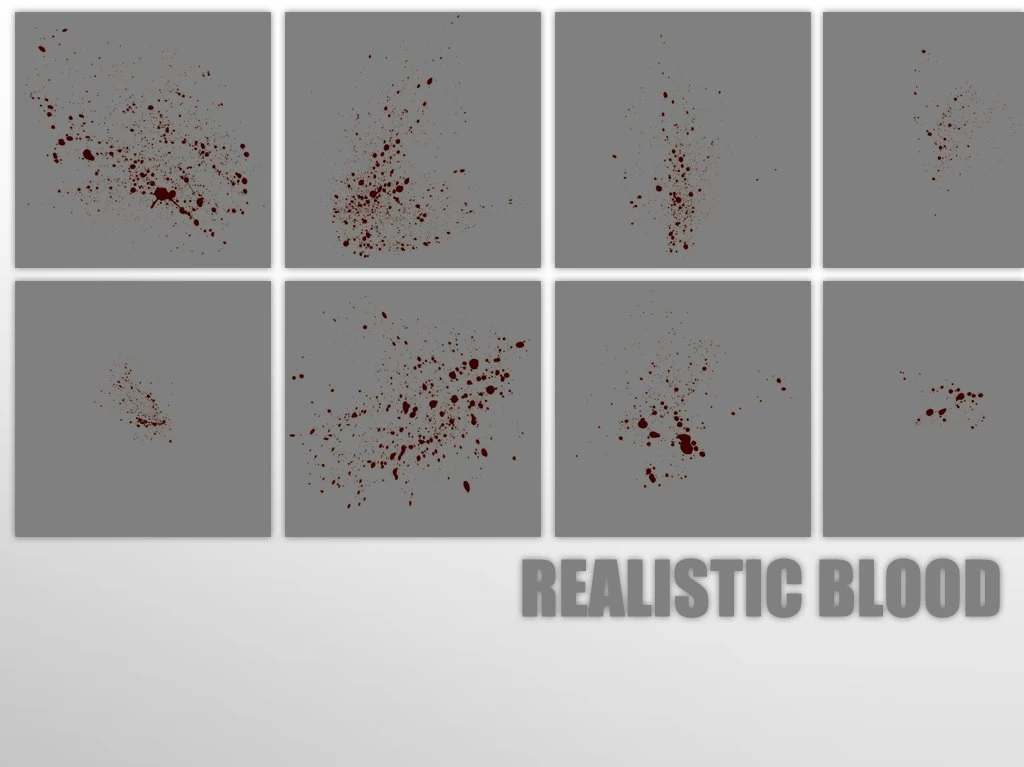 Realistic blood (no flesh)